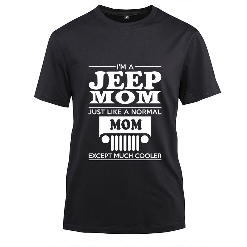 I'm a Jeep Mom Cotton Black Short Sleeve T-Shirt