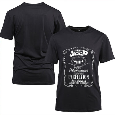 Jeep Perfection Cotton Black Short Sleeve T-Shirt