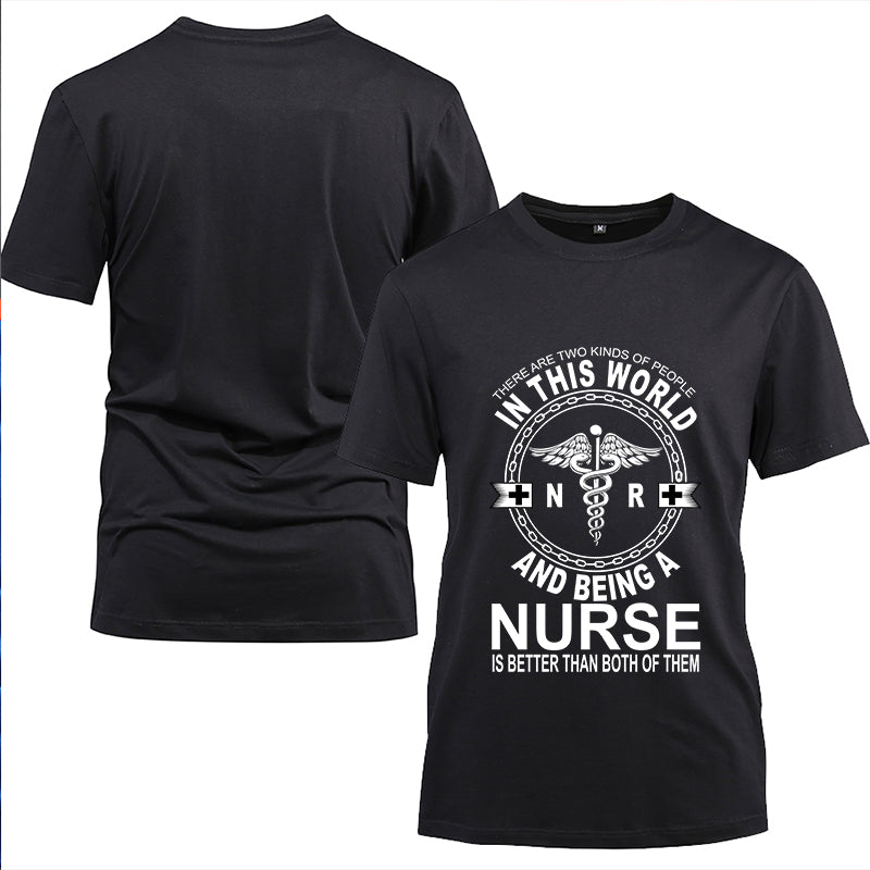 In this world nurse Cotton Black Short Sleeve T-Shirt
