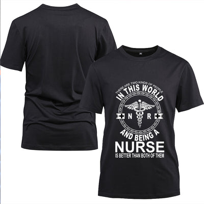 In this world nurse Cotton Black Short Sleeve T-Shirt