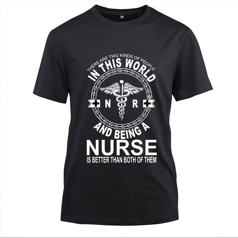 In this world nurse Cotton Black Short Sleeve T-Shirt