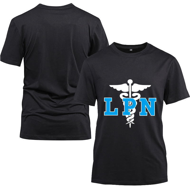 LPN Nurse Cotton Black Short Sleeve T-Shirt