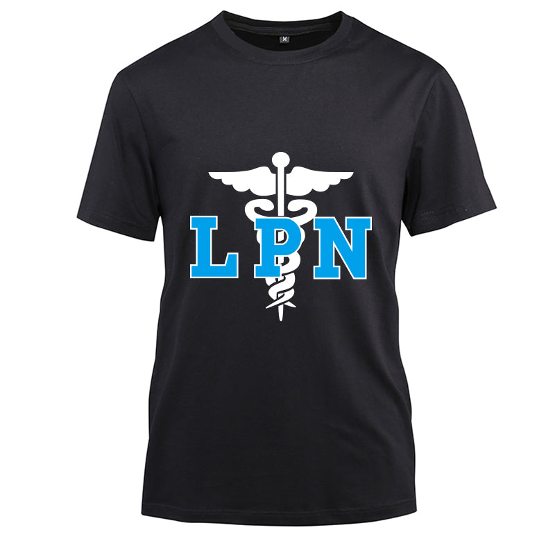 LPN Nurse Cotton Black Short Sleeve T-Shirt