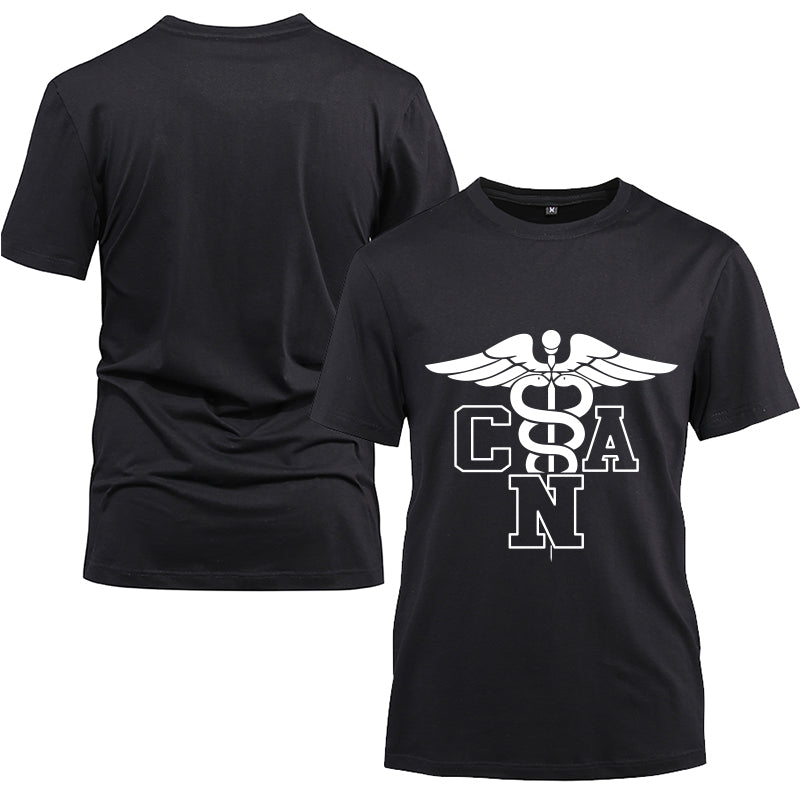 CNA Nurse Cotton Black Short Sleeve T-Shirt