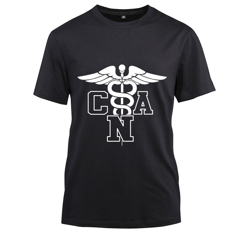 CNA Nurse Cotton Black Short Sleeve T-Shirt