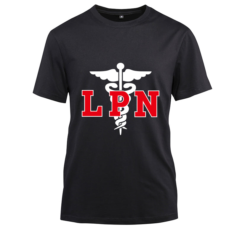 LPN Nurse Cotton Black Short Sleeve T-Shirt