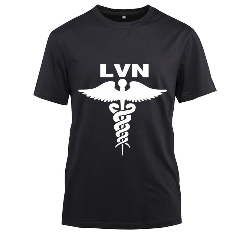 Licensed Vocational Nurse LVN Cotton Black Short Sleeve T-Shirt