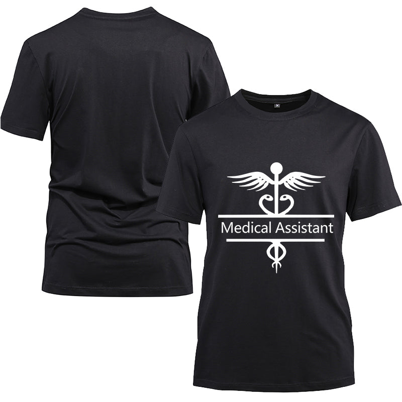 Medical Assistant Cotton Black Short Sleeve T-Shirt