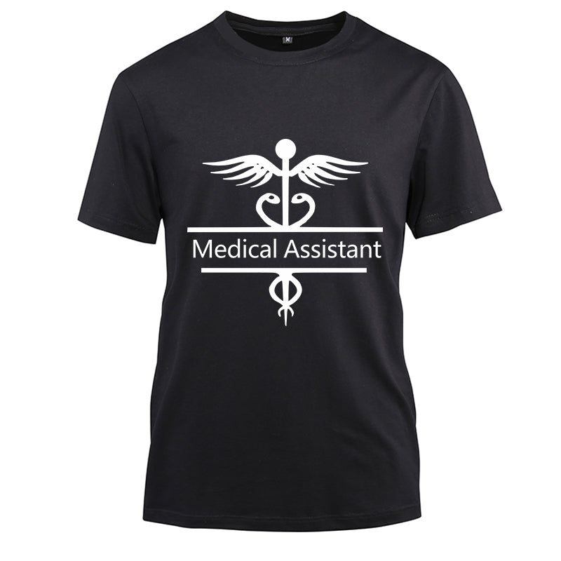 Medical Assistant Cotton Black Short Sleeve T-Shirt