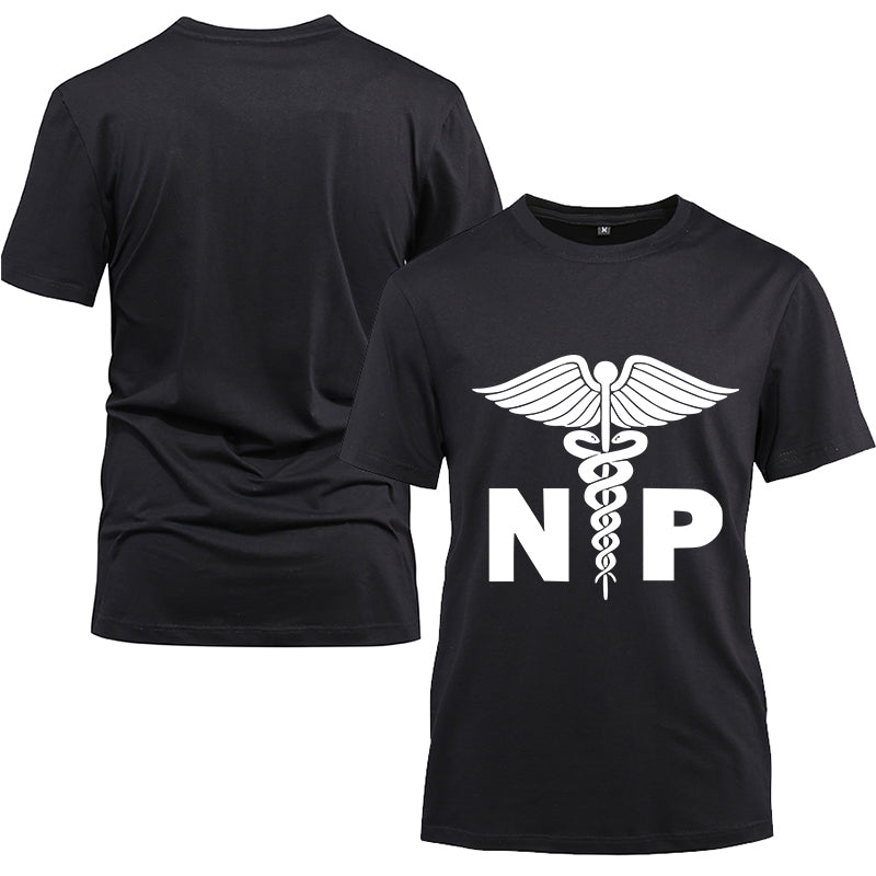 Nurse Practitioner NP Cotton Black Short Sleeve T-Shirt
