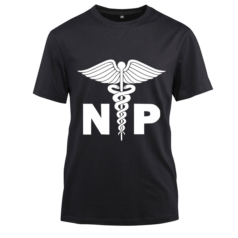 Nurse Practitioner NP Cotton Black Short Sleeve T-Shirt