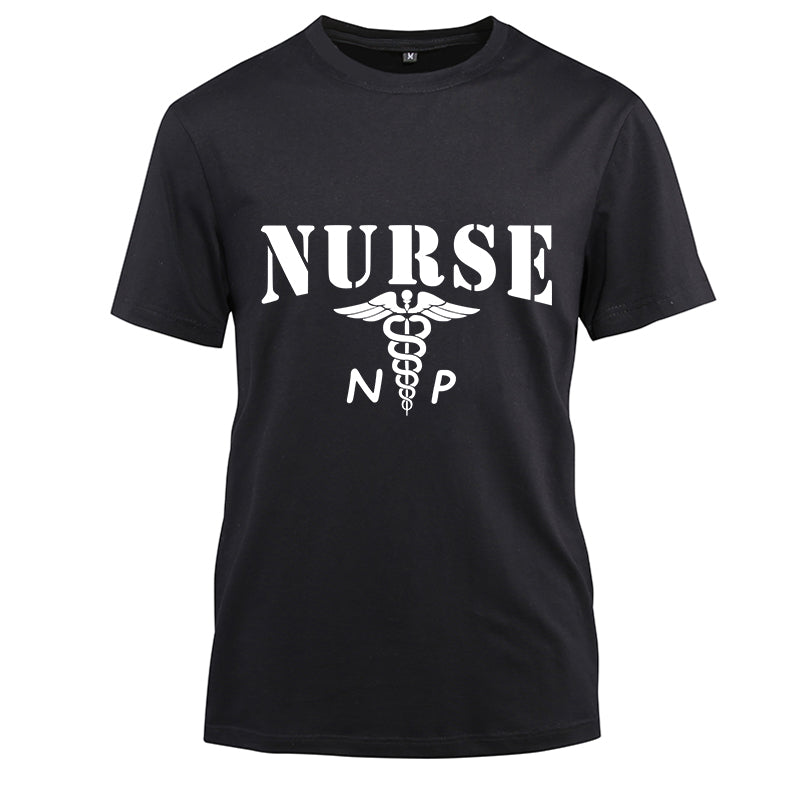 Nurse NP Cotton Black Short Sleeve T-Shirt
