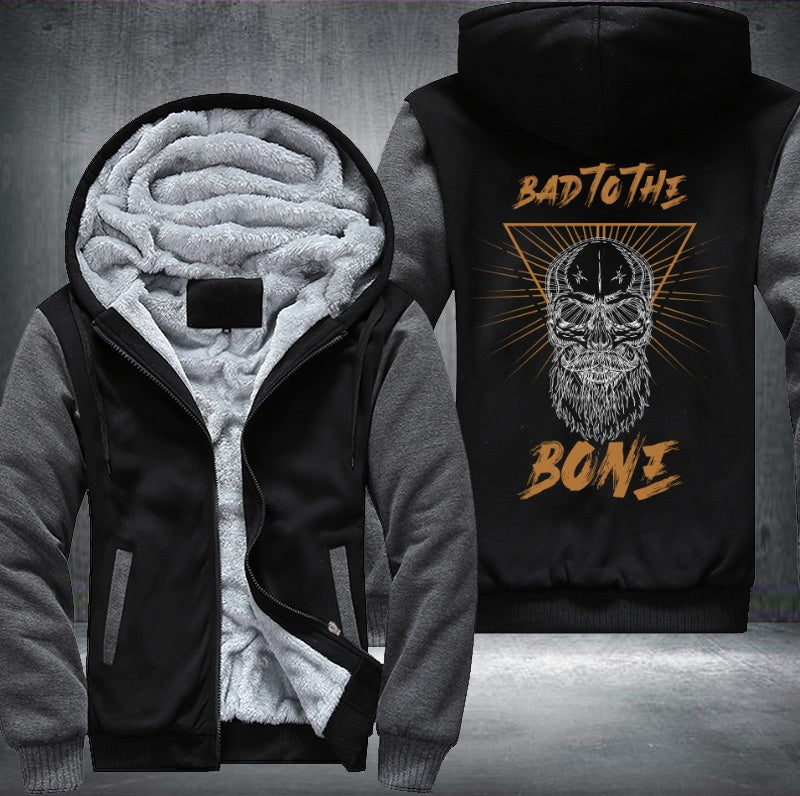 Skull bad to the bone Fleece Hoodies Jacket
