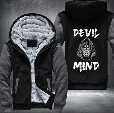Skull Devil mind Fleece Hoodies Jacket