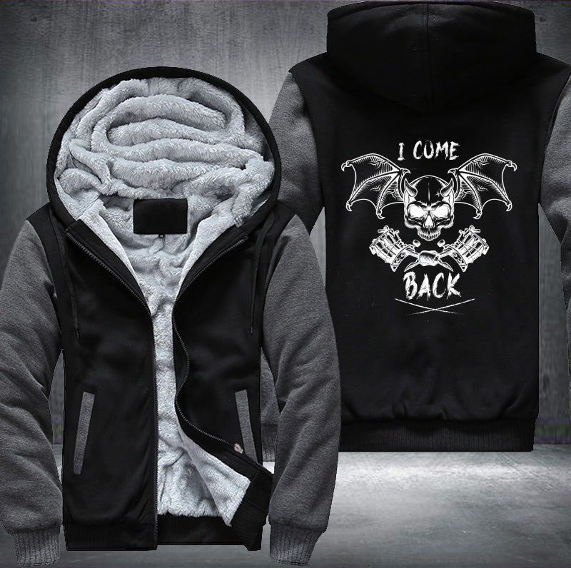Skull I come back Fleece Hoodies Jacket