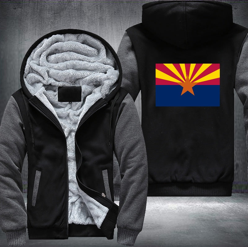 Flag of Arizona Fleece Hoodies Jacket