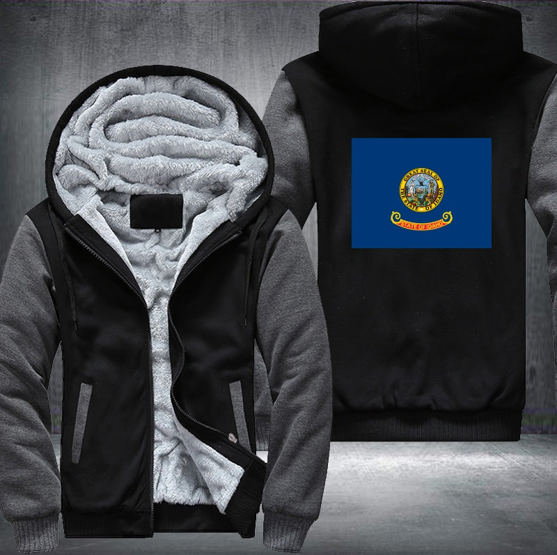 Flag of Idaho Fleece Hoodies Jacket