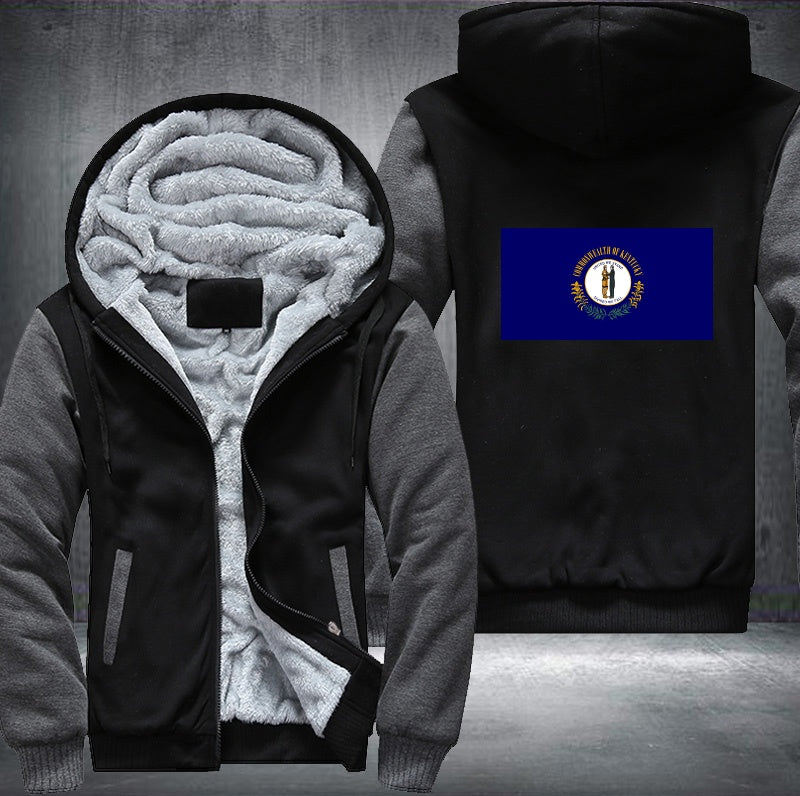 Flag of Kentucky Fleece Hoodies Jacket
