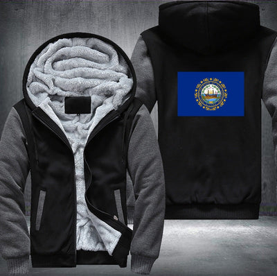 Flag of New Hampshire Fleece Hoodies Jacket