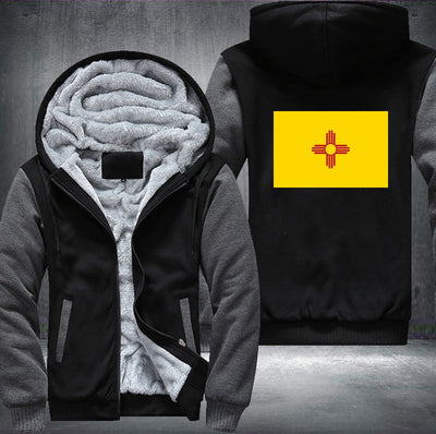 Flag of New Mexico Fleece Hoodies Jacket