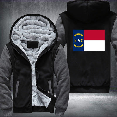 Flag of North Carolina Fleece Hoodies Jacket