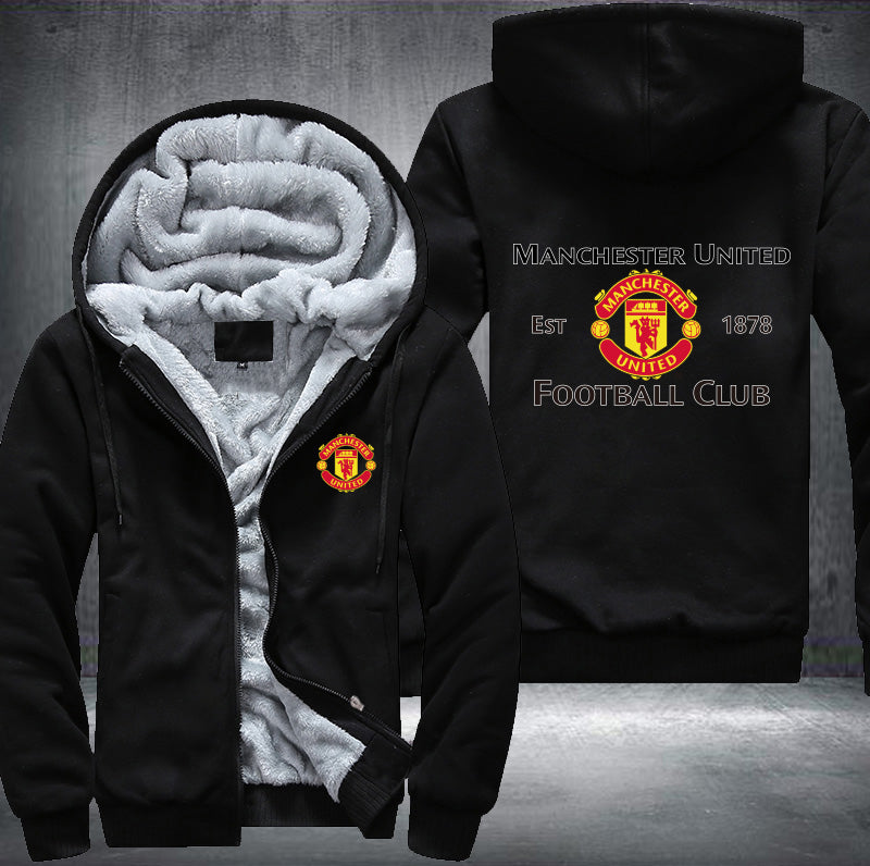 Manchester United Est 1878 Football Club Fleece Hoodies Jacket