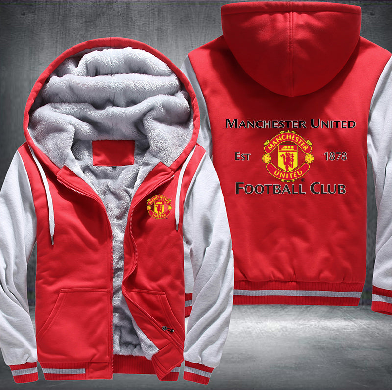 Manchester United Est 1878 Football Club Fleece Hoodies Jacket