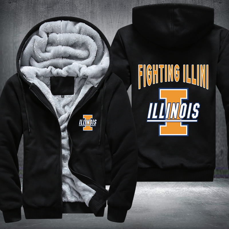 Fighting Illini Fleece Hoodies Jacket