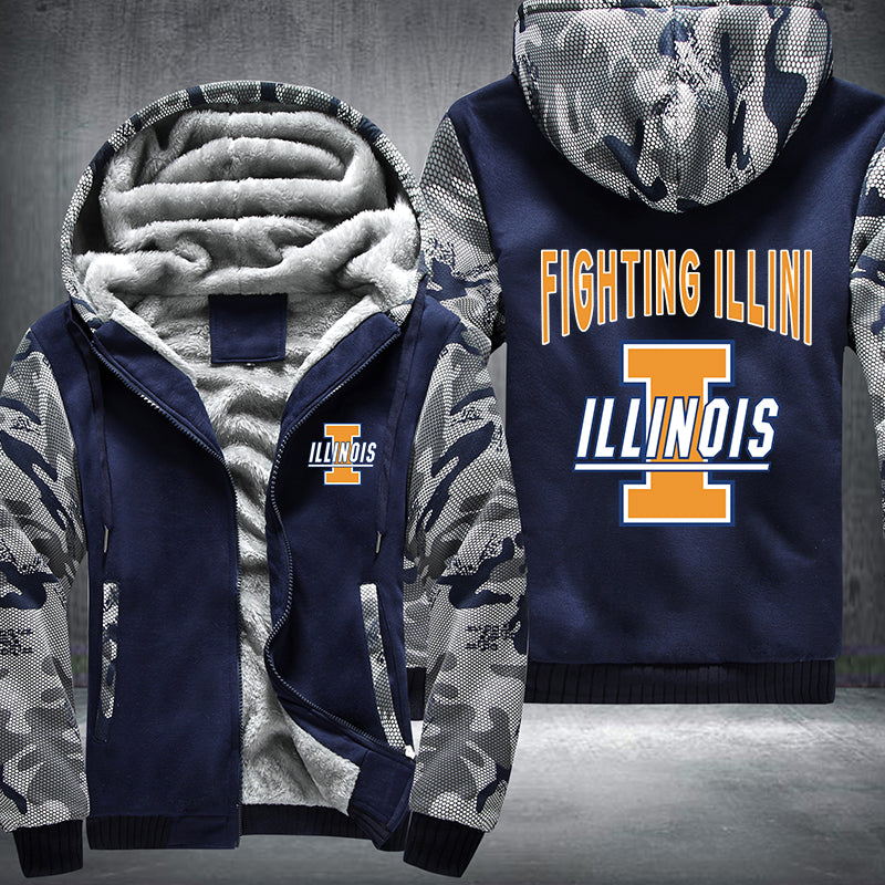 Fighting Illini Fleece Hoodies Jacket