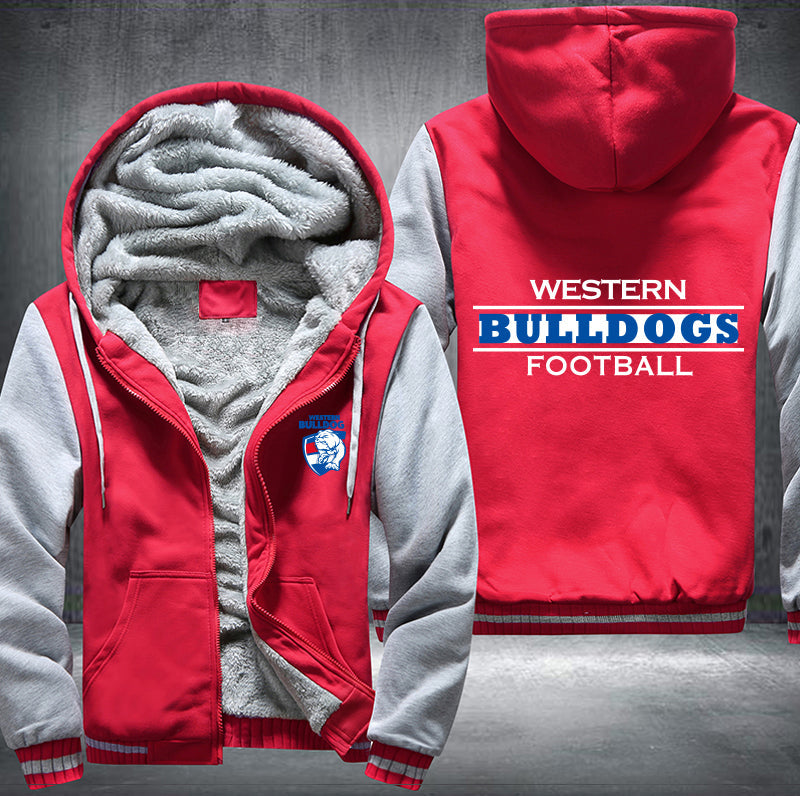 Western Bulldogs Football Fleece Hoodies Jacket