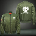 Agents Of SHIELD Print Thicken Long Sleeve Bomber Jacket