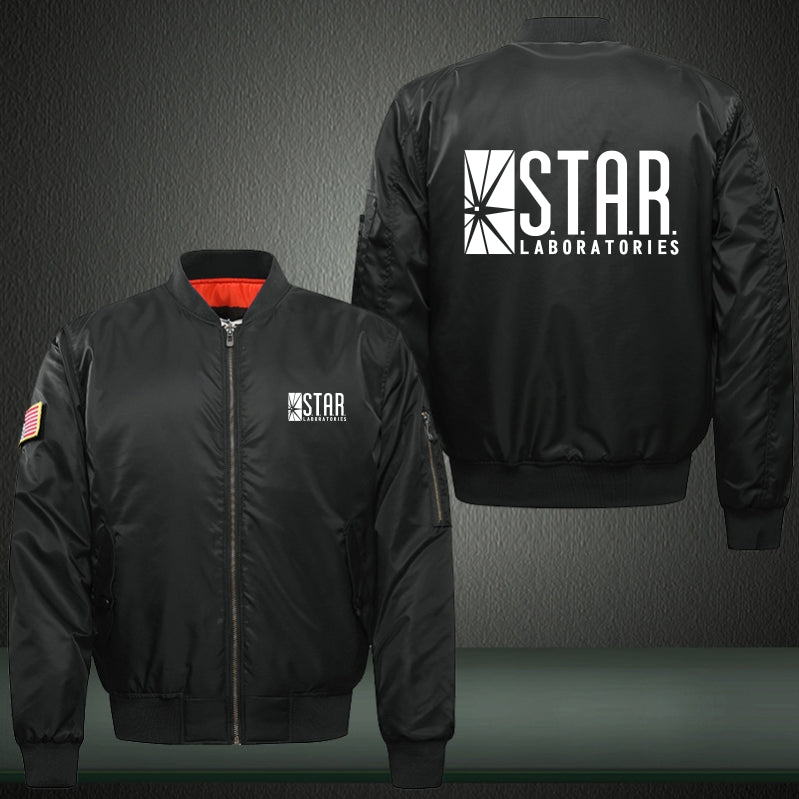 Star Laboratories Print Thicken Long Sleeve Bomber Jacket