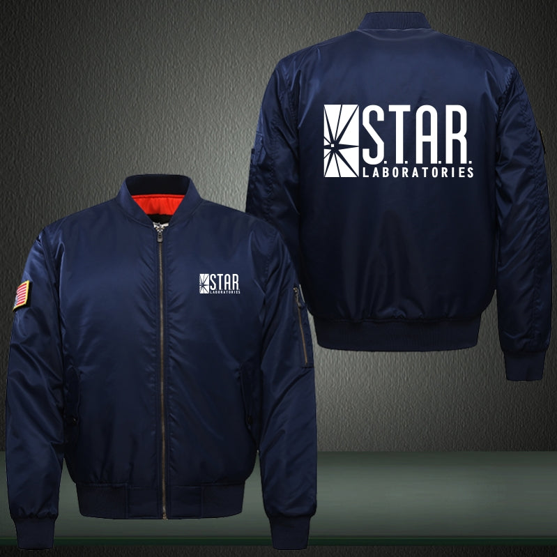 Star Laboratories Print Thicken Long Sleeve Bomber Jacket
