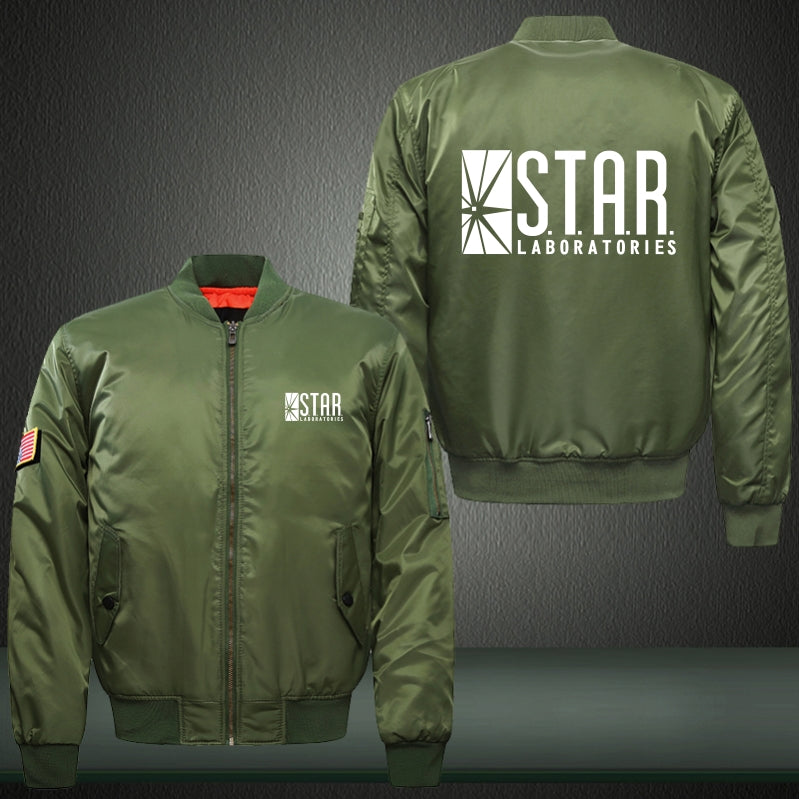 Star Laboratories Print Thicken Long Sleeve Bomber Jacket