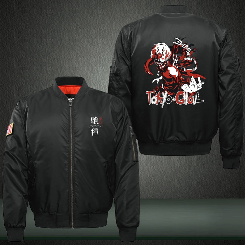 Tokyo Ghoul Manga series Print Thicken Long Sleeve Bomber Jacket