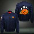 Halloween Mickey Pumpkin Print Thicken Long Sleeve Bomber Jacket