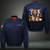 Halloween Trick Or Treat Print Thicken Long Sleeve Bomber Jacket