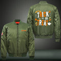 Halloween Trick Or Treat Print Thicken Long Sleeve Bomber Jacket