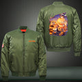 Happy Halloween Night Party Print Thicken Long Sleeve Bomber Jacket