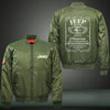Jeep Old Time Print Thicken Long Sleeve Bomber Jacket