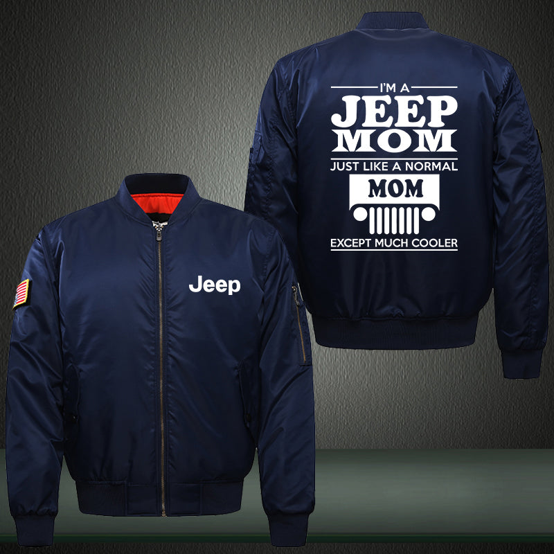 I'm a Jeep Mom Print Thicken Long Sleeve Bomber Jacket