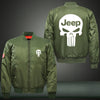 Jeep Skull Print Thicken Long Sleeve Bomber Jacket