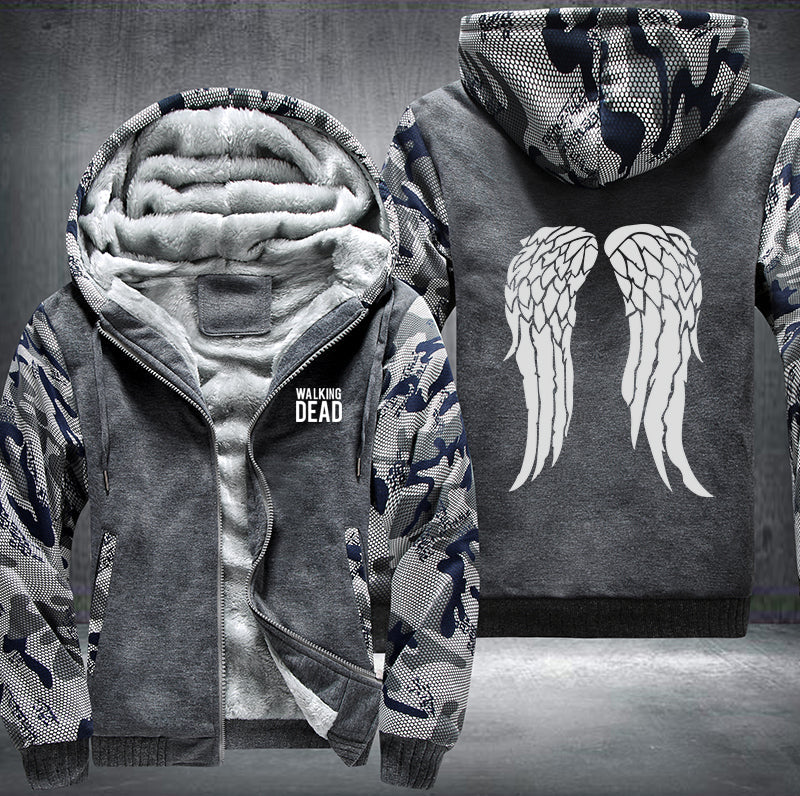 Walking dead wings Fleece Hoodies Jacket