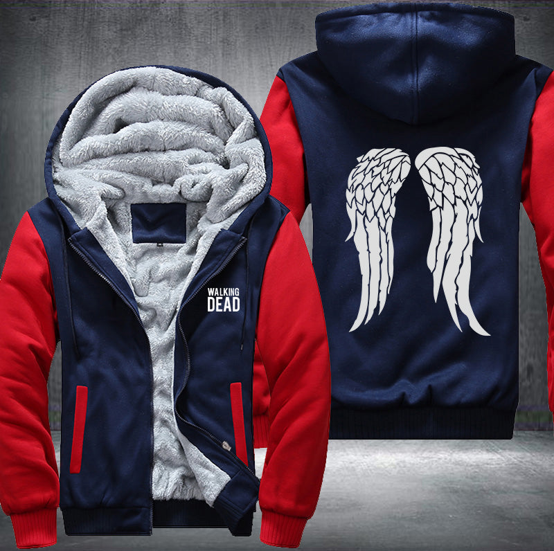 Walking dead wings Fleece Hoodies Jacket