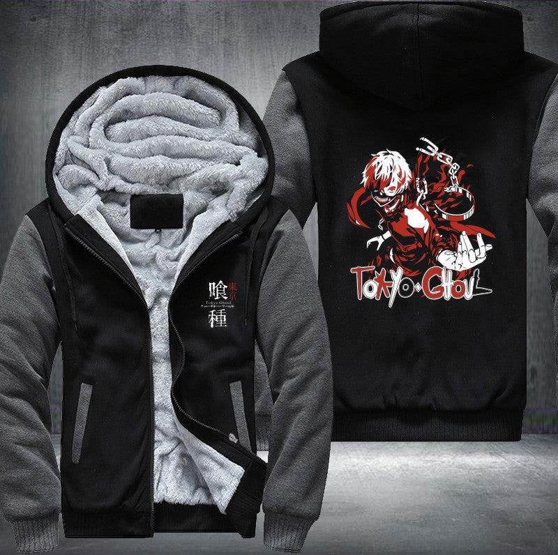 Tokyo Ghoul Ken Kaneki Fleece Hoodies Jacket