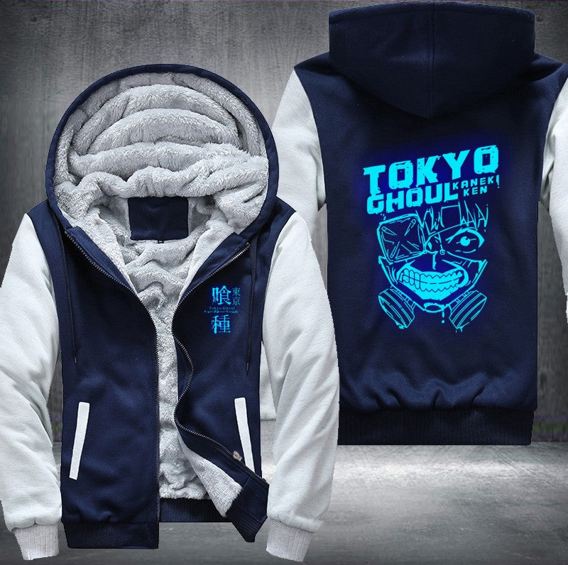 Tokyo Ghoul Kaneki Ken Blue Fleece Hoodies Jacket