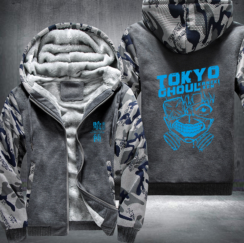 Tokyo Ghoul Kaneki Ken Blue Fleece Hoodies Jacket