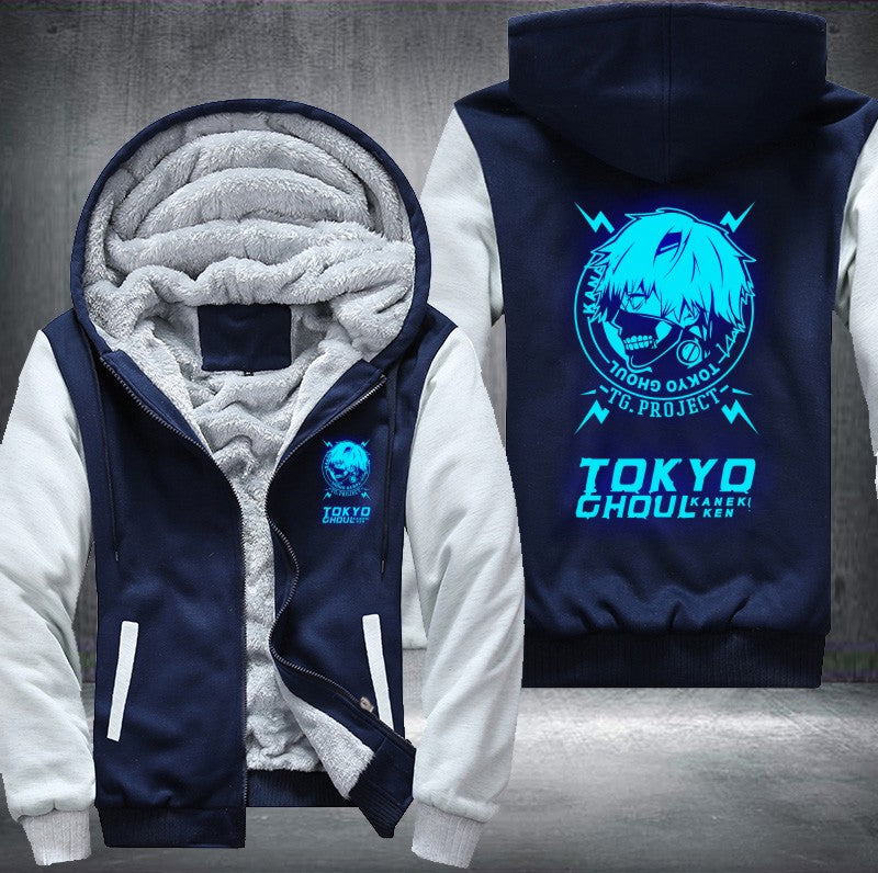 Tokyo Ghoul Ken Kaneki Blue Fleece Hoodies Jacket