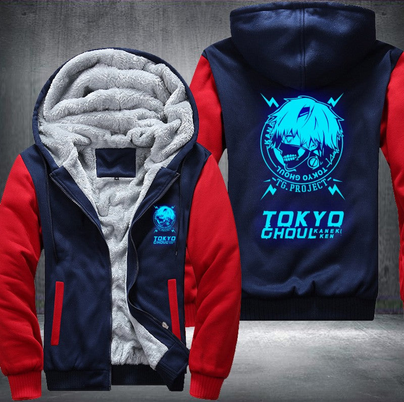 Tokyo Ghoul Ken Kaneki Blue Fleece Hoodies Jacket