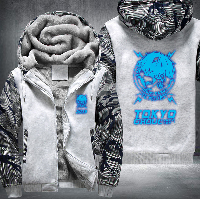 Tokyo Ghoul Ken Kaneki Blue Fleece Hoodies Jacket
